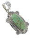 Southwest Turquoise Inlay Sterling Silver Slide Pendant AX79120